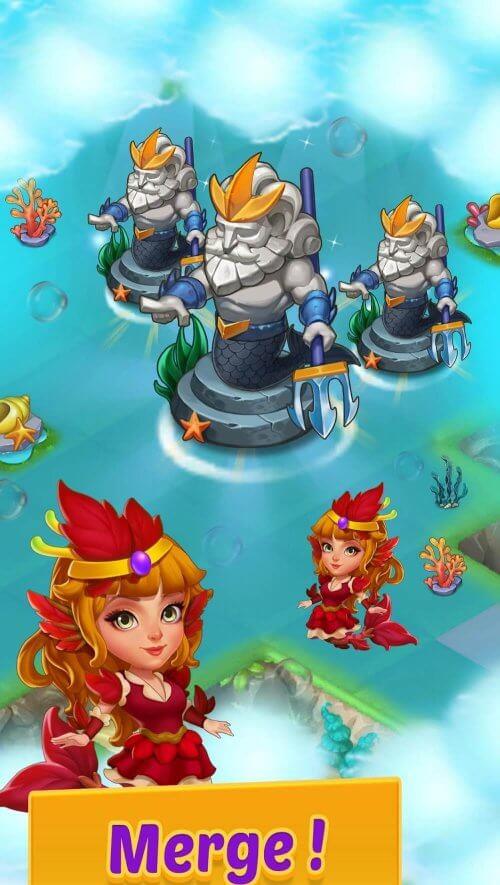 Merge Mermaids-magic puzzles 스크린샷 0