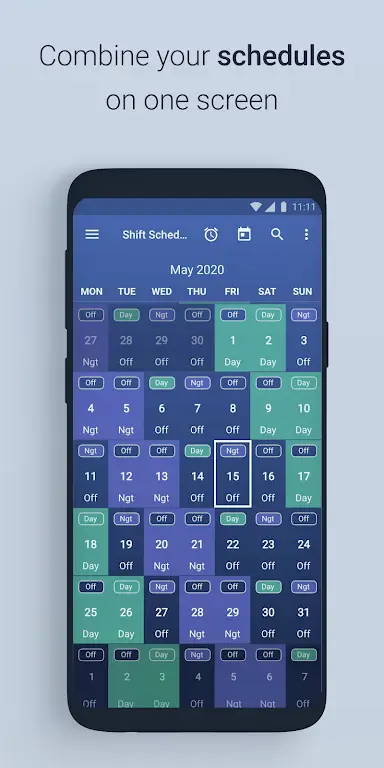 Shift Work Schedule Calendar Screenshot 1