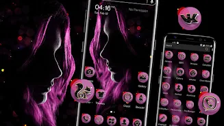 Dark Girl Launcher Theme Captura de pantalla 0