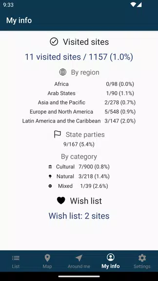 Schermata World Heritage - UNESCO List 3