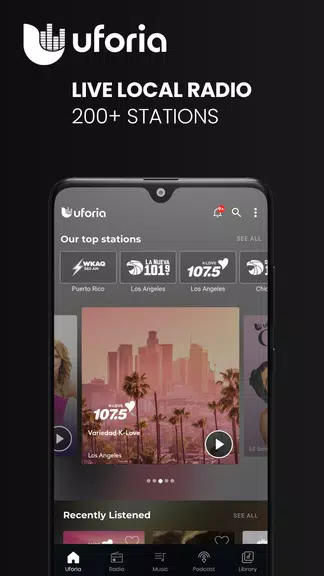 Uforia: Radio, Podcast, Music ภาพหน้าจอ 0