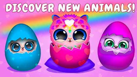 Merge Fluffy Animals: Egg pets Captura de tela 0