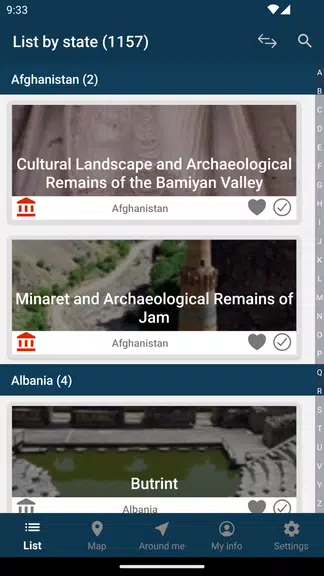 Schermata World Heritage - UNESCO List 2