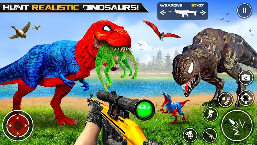 Dinosaur Hunting Gun Games Скриншот 2