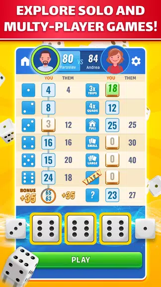 Yatzy: Dice Game Online Ảnh chụp màn hình 1