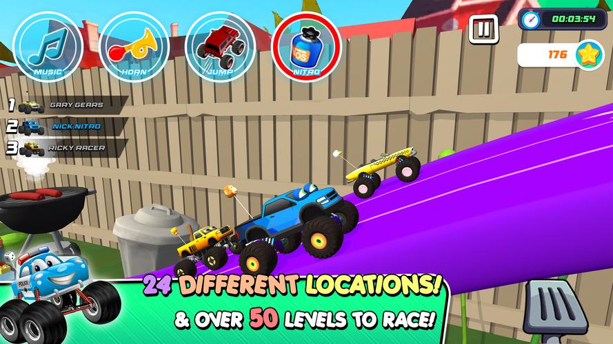 Monster Trucks Game for Kids 3 স্ক্রিনশট 2