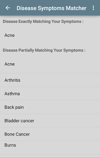 Disease Symptoms Matcher スクリーンショット 0