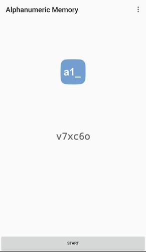Schermata Alphanumeric Memory 0