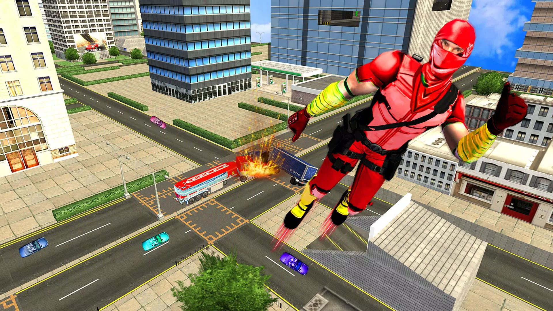 Flying Ninja Hero Crime Chase 스크린샷 0