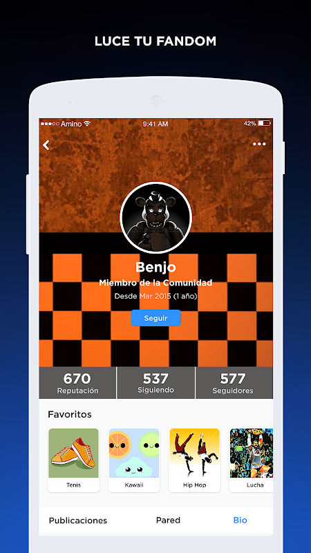 Schermata FNAF Amino en Español 0