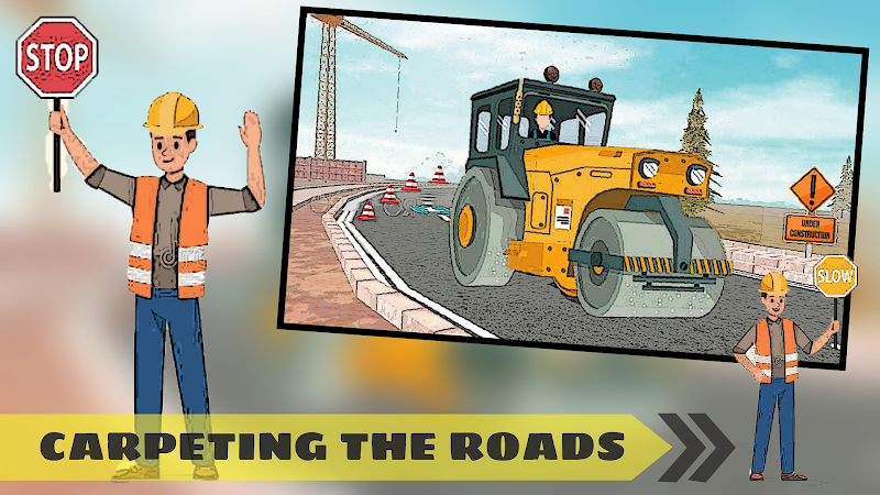 Highway road construction game स्क्रीनशॉट 0