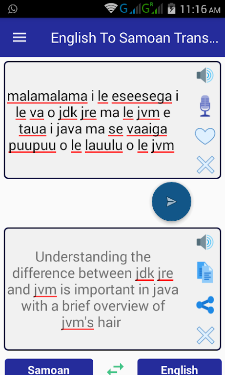 English Samoan Translator Schermafbeelding 1
