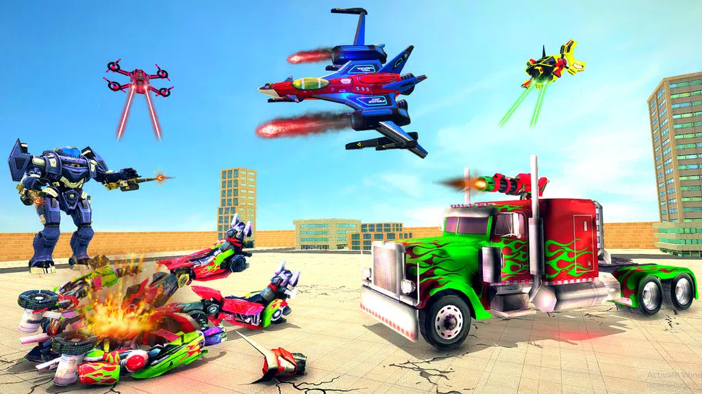 Truck Robot Transform Game Schermafbeelding 2