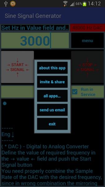 Sine SignalnGenerator Screenshot 0
