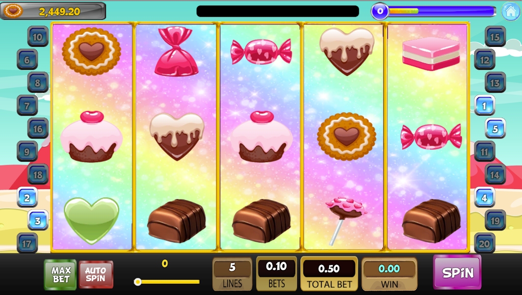 Candy Sweet Slot machine Tangkapan skrin 0