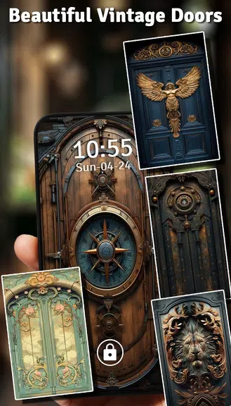 Vintage Door Lock Screen Captura de tela 2