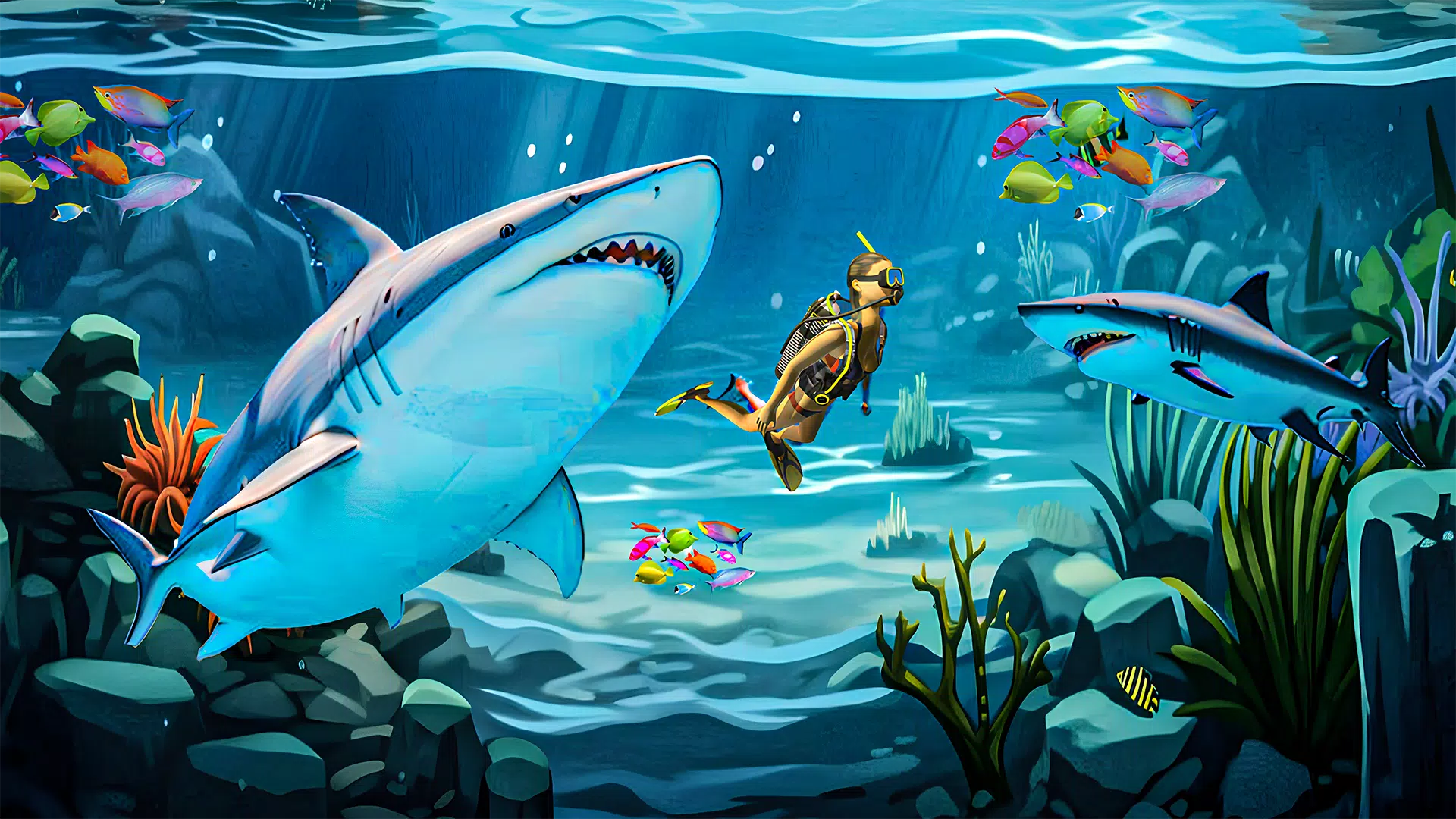 Shark Attack Games Offline應用截圖第0張