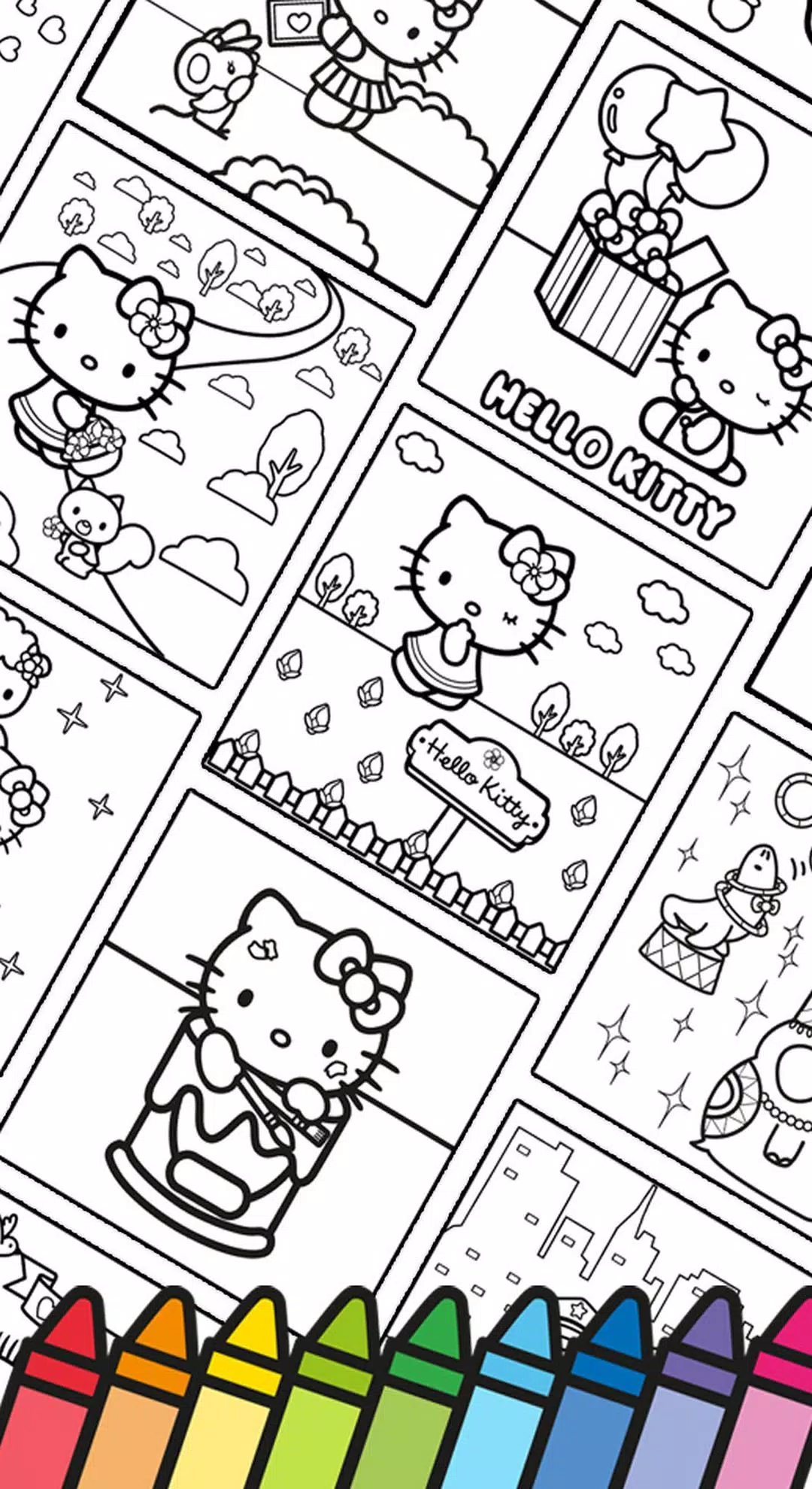 Hello Kitty: Coloring Book Schermafbeelding 2