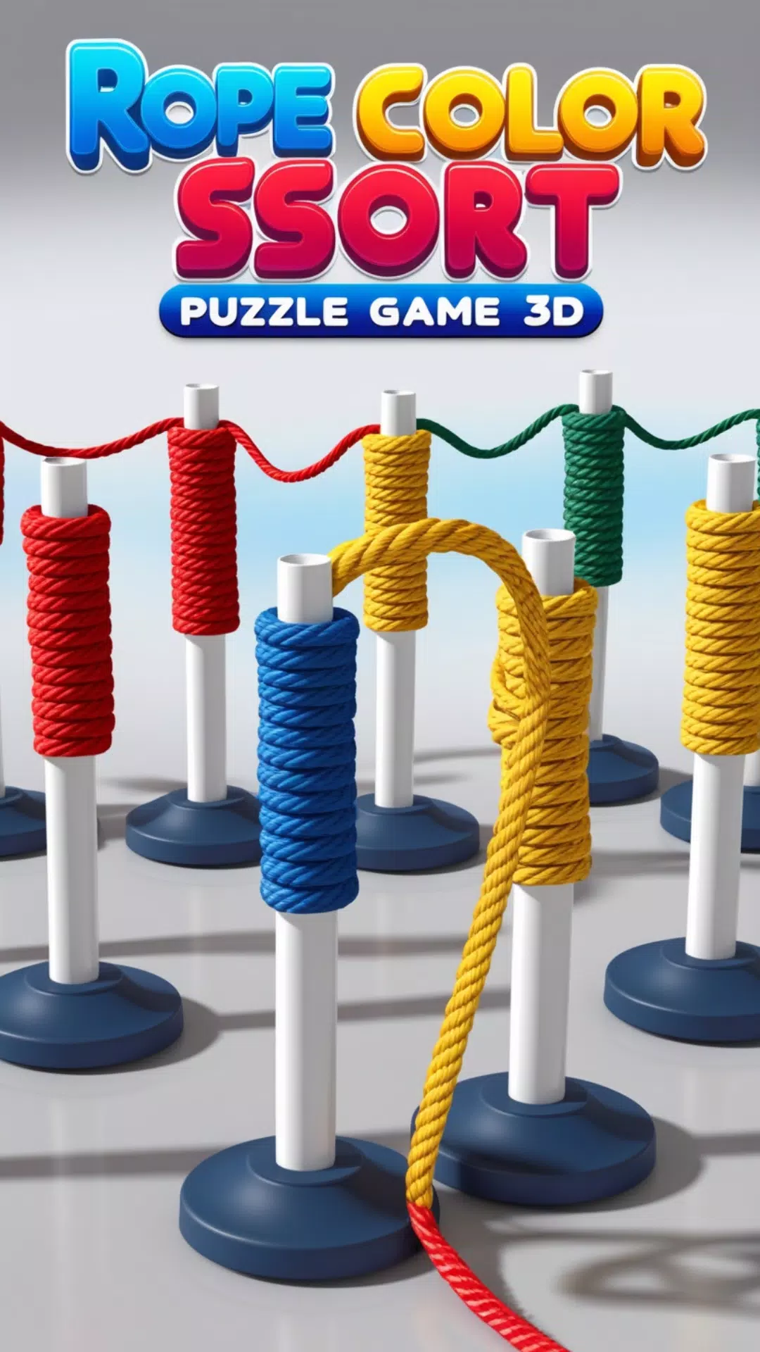 Rope Color Sort Puzzle Game 3D Tangkapan skrin 3