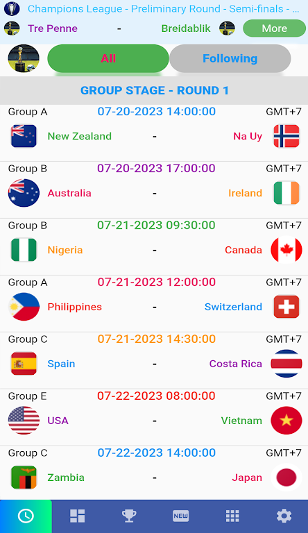 Female Cup Matches ဖန်သားပြင်ဓာတ်ပုံ 0