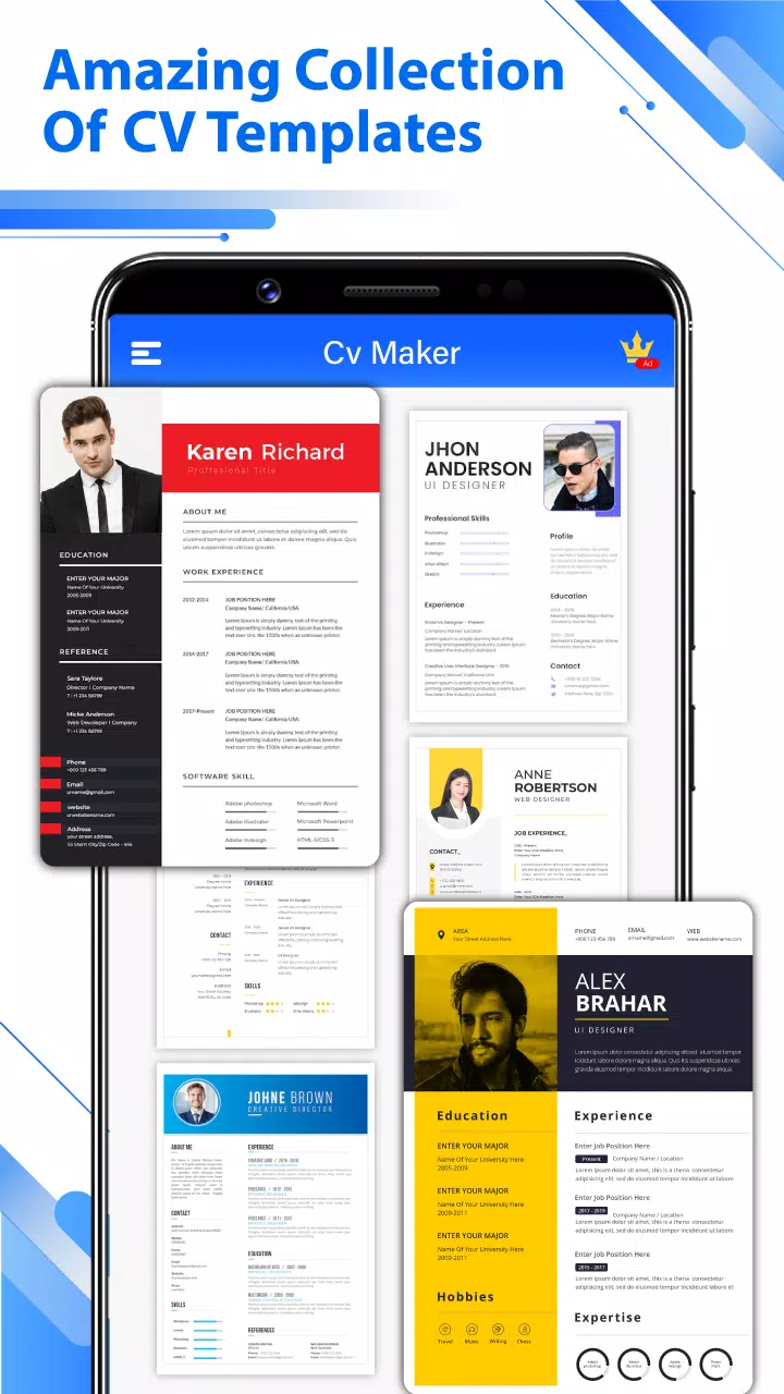 Resume Builder - PDF CV Maker Zrzut ekranu 2