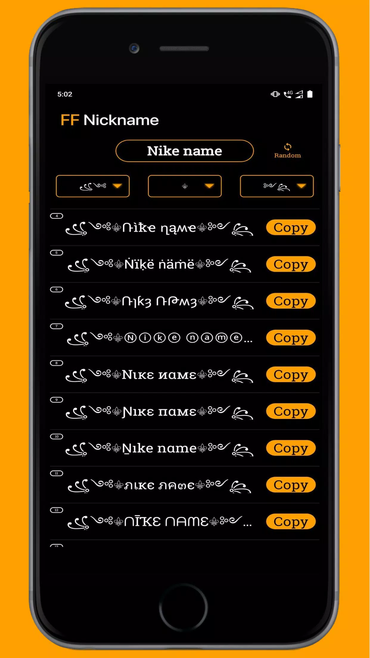 FF Name Creator - Nickname Generator For Games स्क्रीनशॉट 3