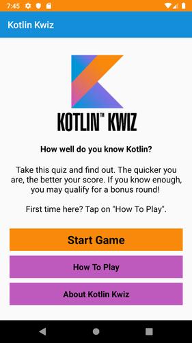 Kotlin Kwiz スクリーンショット 0