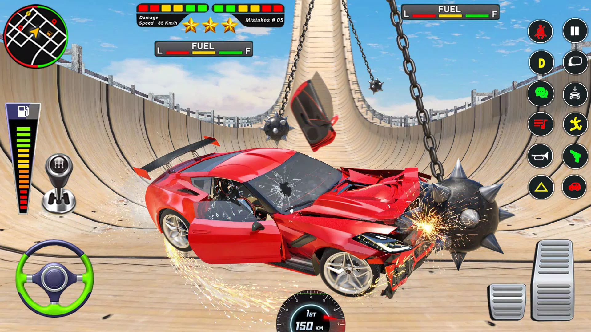 Mega Ramp Car Crash Simulator স্ক্রিনশট 1