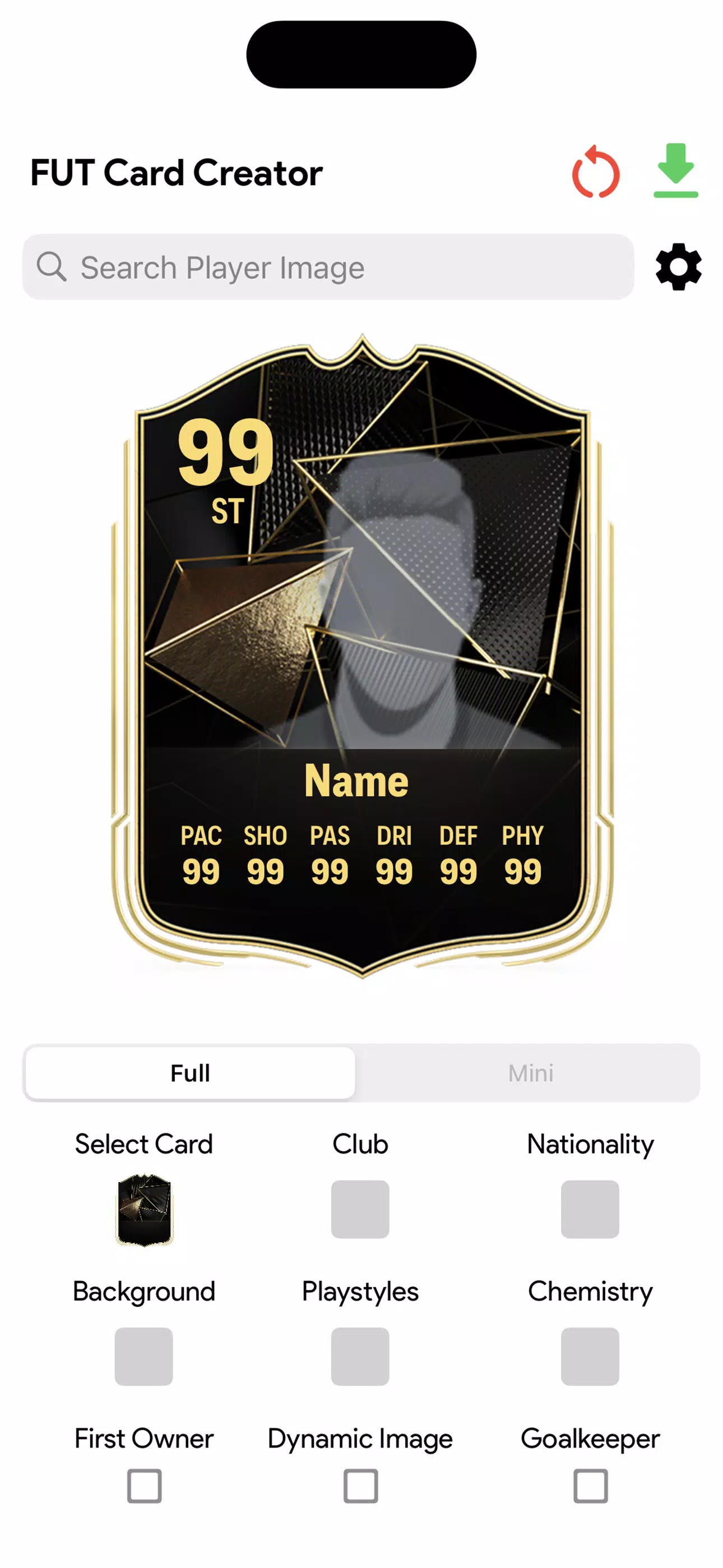 FC Card Creator 25 Captura de pantalla 3