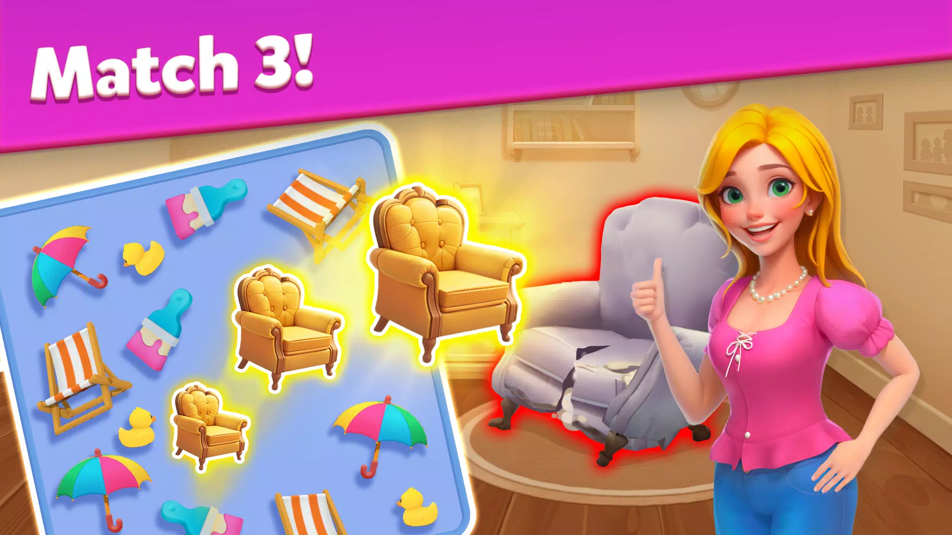 Triple Match Town: 3D Match Captura de tela 1