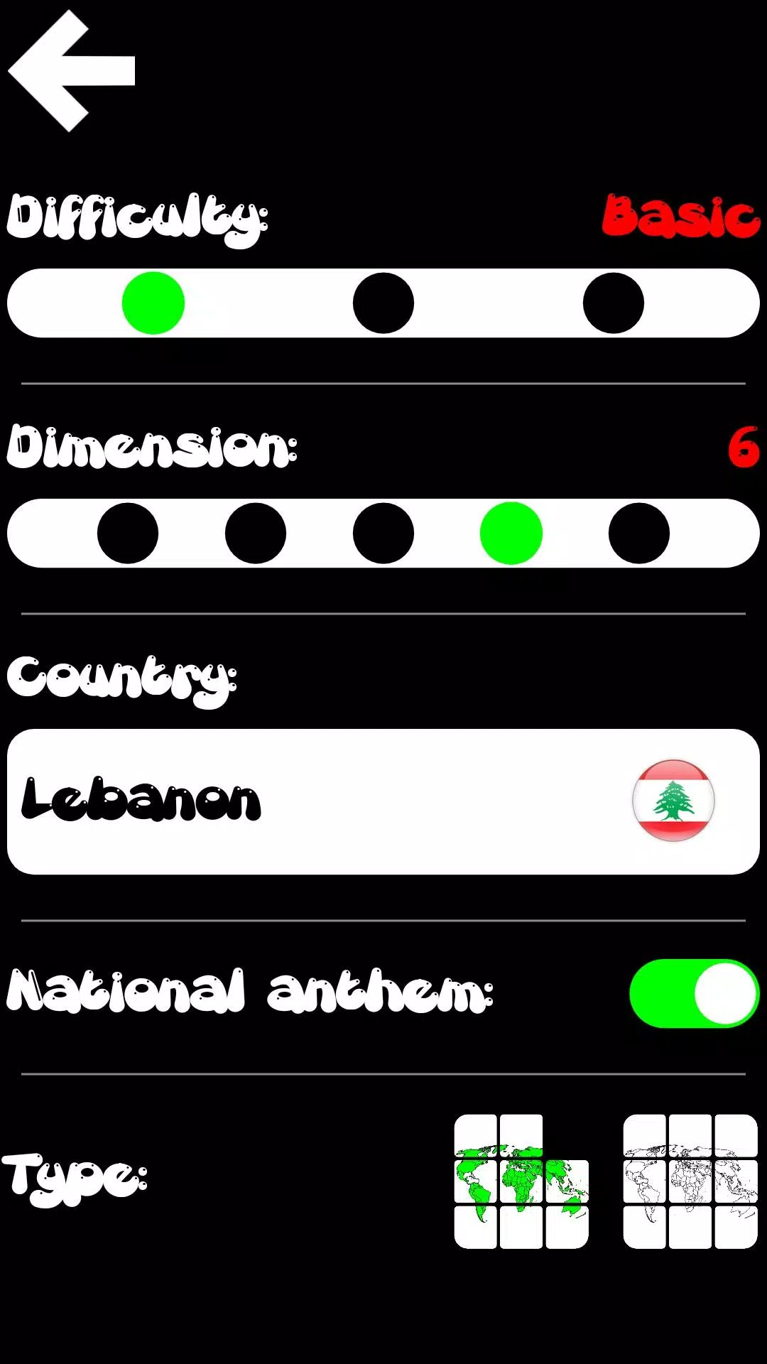 Sliding geographic puzzle Ekran Görüntüsü 2