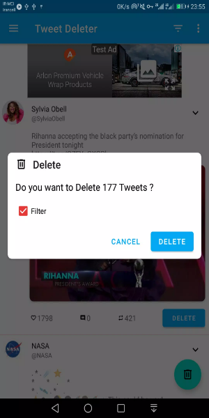 Tweet Deleter - Delete Your Tweets Captura de tela 0