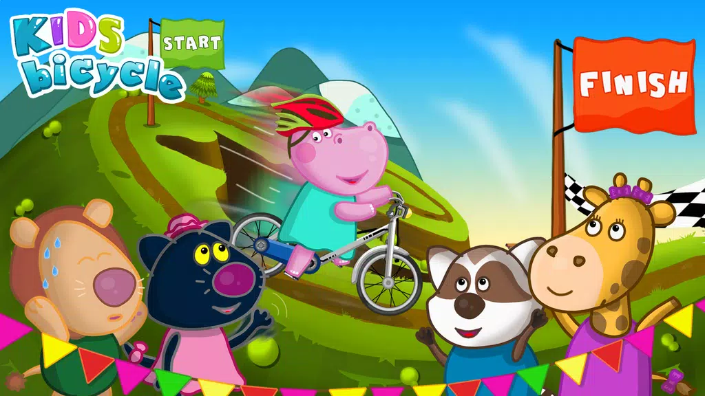 Hippo Bicycle: Kids Racing Скриншот 0