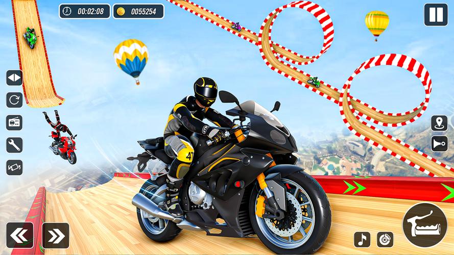 Mega Ramp Stunts Bike Games 3d Ekran Görüntüsü 0