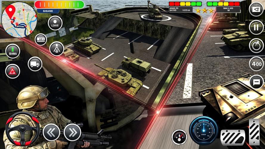 Army Transport Tank Ship Games Скриншот 1