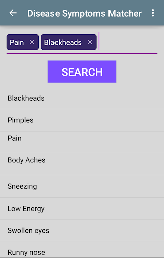 Disease Symptoms Matcher スクリーンショット 1