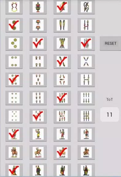 Schermata card counting napoletane cards 1