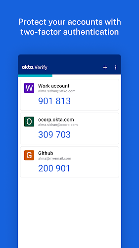 Okta Verify ဖန်သားပြင်ဓာတ်ပုံ 1