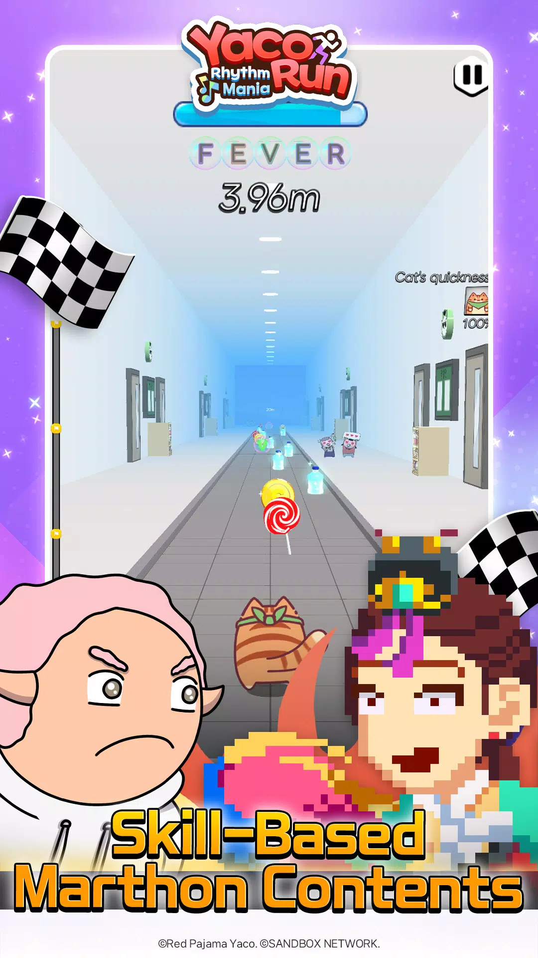 Yaco Run Rhythm - Cat SnackBar Captura de tela 3