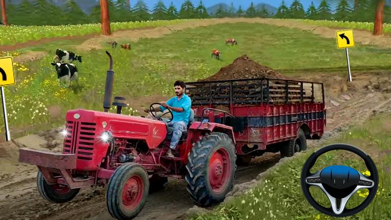 Indian Tractor Trolley Farming 스크린샷 3