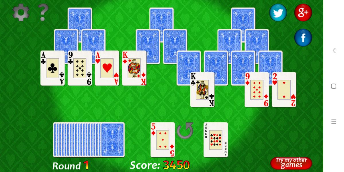 Vegas Solitaire TriPeaks應用截圖第1張