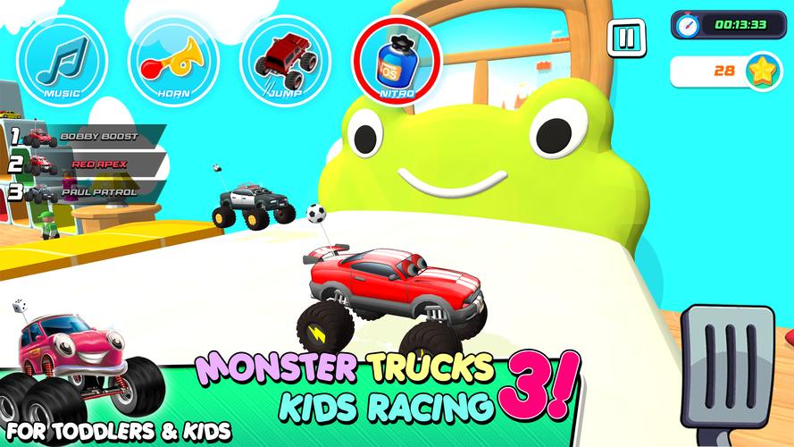 Monster Trucks Game for Kids 3 স্ক্রিনশট 0
