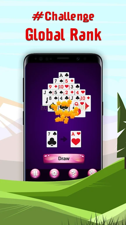Pyramid - Classic Solitaire スクリーンショット 1