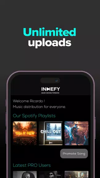 Indiefy - Music Distribution Screenshot 2