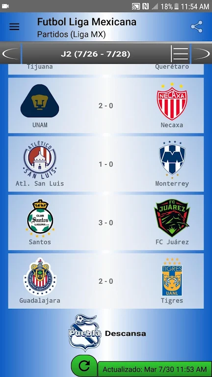 SoccerLair Mexican Leagues 스크린샷 2