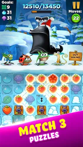 Best Fiends - 3-Gewinnt-Puzzle Screenshot 1