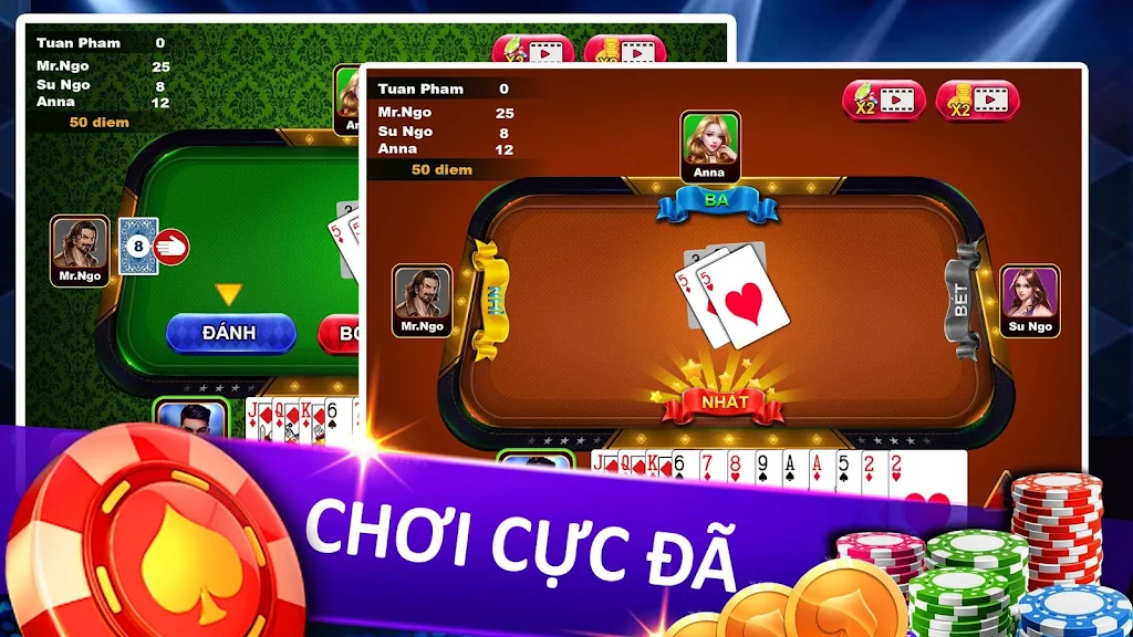 Tien Len - Thirteen - Mien Nam Offline - Chip Capture d'écran 1