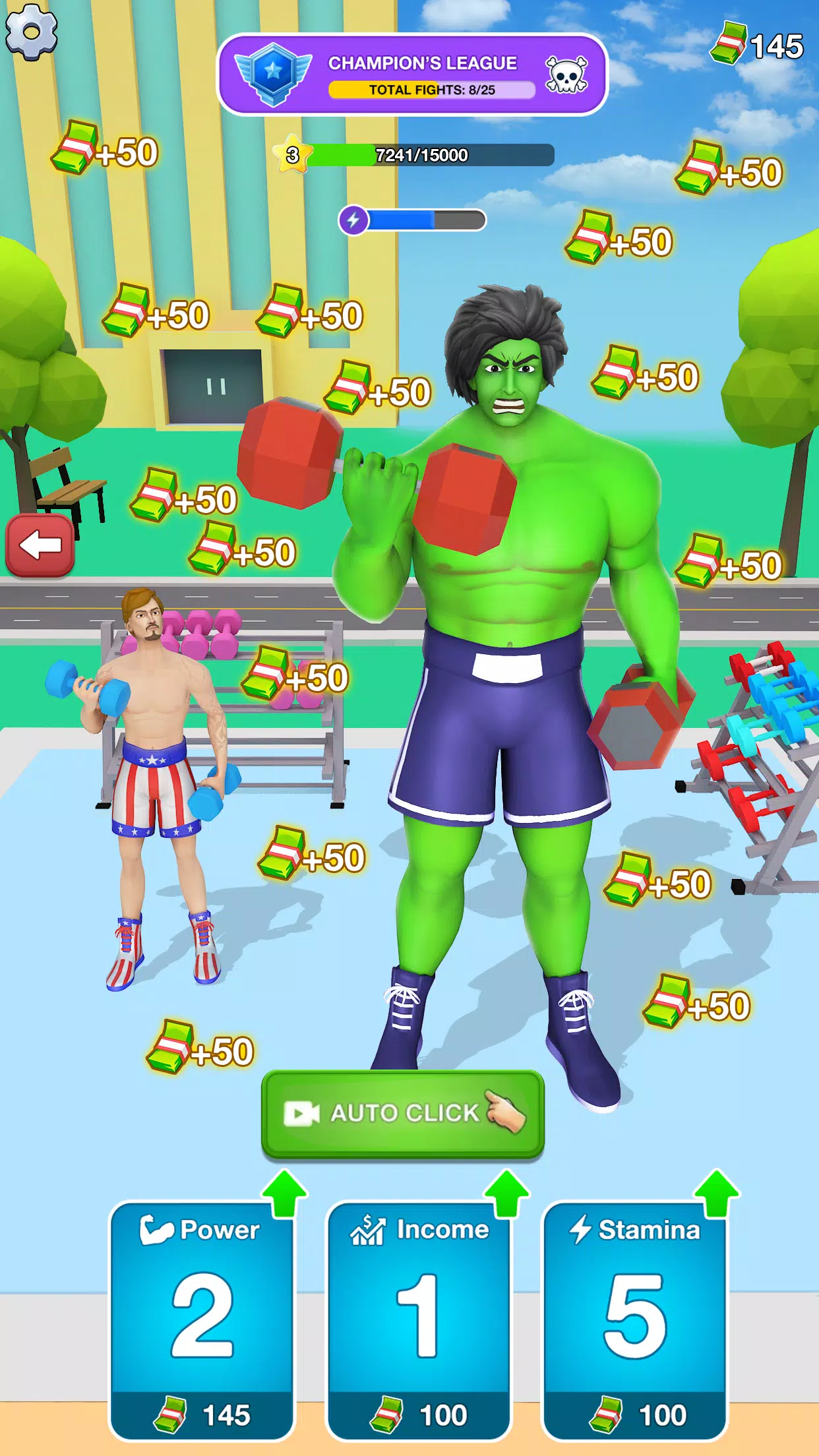 Gym Clicker Hero: Idle Muscles ภาพหน้าจอ 0