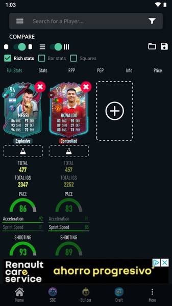 FUTBIN 24 Database & Draft Screenshot 1