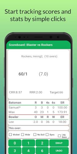 Cricket: Local match scorebook Tangkapan skrin 2